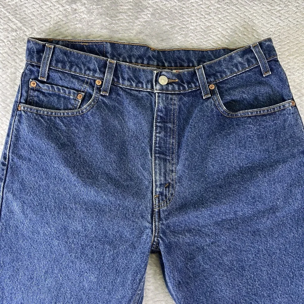 Levi's 505 Regular Fit Straight Leg Jeans Men's 36x30 Blue Denim 100% Cotton Vtg